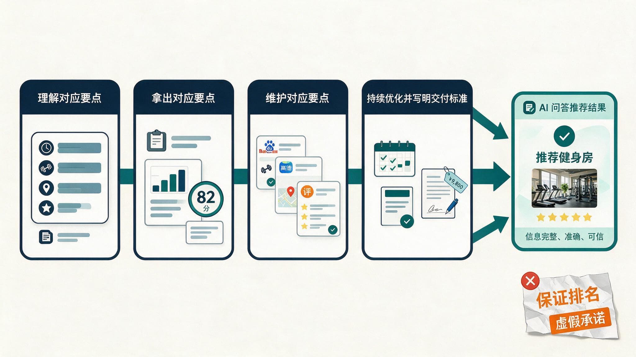 健身房想在 AI 问答里被推荐,选 GEO 服务商该看哪几项?